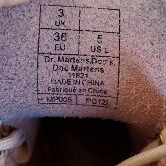 Dr Martens 1460 Pascal Virginia Leather Boots Pastel Pink Doc Women's WOMAN'S 5 - Picture 8 of 16